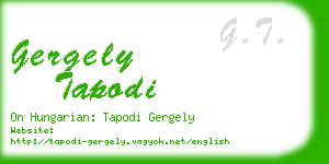 gergely tapodi business card